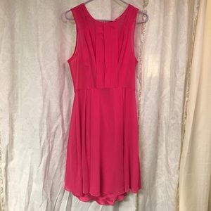 Sheer pink cocktail dress